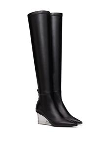 Valentino Garavani Rockstud-embellished leather boots - Zwart