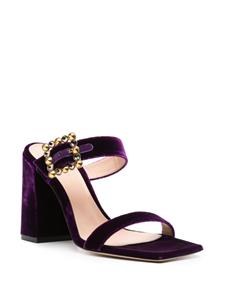 Gianvito Rossi Wondy 100mm velvet mules - Paars