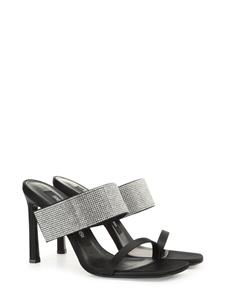 Sergio Rossi Paris 95mm silk mules - Zwart