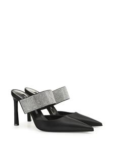 Sergio Rossi Sr Paris 95mm leather mules - Zwart