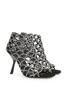 Sergio Rossi sr Mermaid 100mm rhinestone-embellished sandals - Zwart