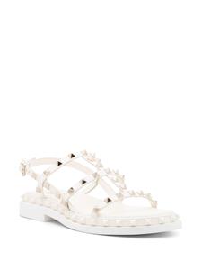 Valentino Garavani Rockstud gekooide sandalen - Wit