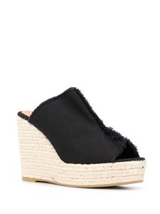 Castañer Fama espadrilles met sleehak - Zwart