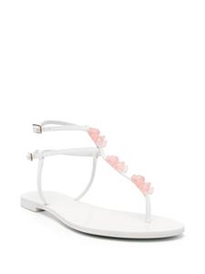 Alevì Jelly leather flat sandals - Wit