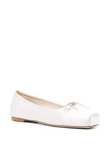 Aeyde square-toe satin ballerina shoes - Grijs