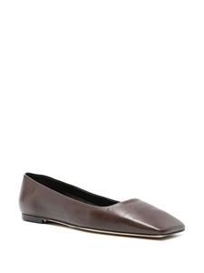 Aeyde Ida leather ballerina shoes - Bruin