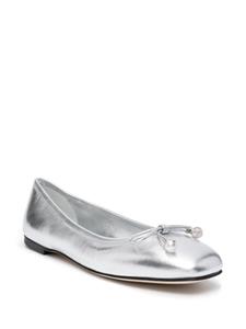 Jimmy Choo Ballerina's met metallic-effect - Zilver