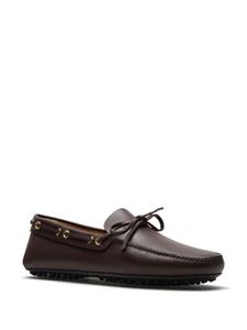 Car Shoe bow-detail leather driving shoes - Bruin