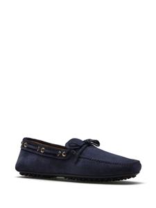 Car Shoe bow-detail suede driving shoes - Blauw