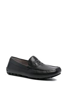 Ferragamo Loafers met Gancini-reliëf - Zwart