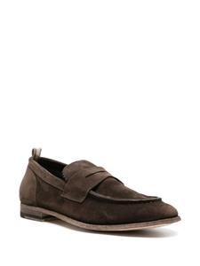 Officine Creative Solitude 001 suede penny loafers - Bruin