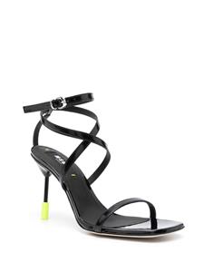 MSGM Leren sandalen - Zwart