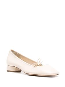Aeyde tie-straps leather ballerina shoes - Beige