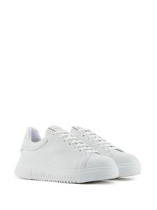 emporioarmani Emporio Armani Leren sneakers - Wit