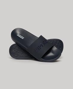 Superdry Mannen Vegan Badslippers met Logo Blauw