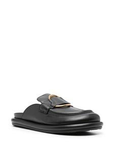 Moncler Bell leather mules - Zwart