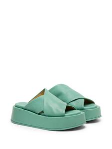 Marsèll Piattaforma leather platform sandals - Groen