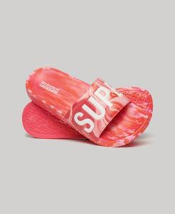 Superdry Vrouwen Marble Vegan Badslippers Roze
