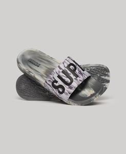 Superdry Mannen Vegan Camo Badslippers Lichtgrijs