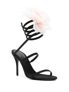 Magda Butrym Sandalen met bloemenpatch - Zwart