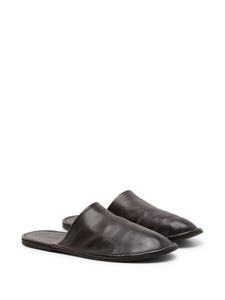Marsèll Leren slippers met ronde neus - Bruin