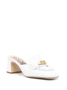 Moschino Muiltjes met logo - Wit