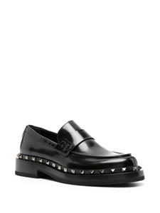 Valentino Garavani Rockstud M-Way leren loafers - Zwart