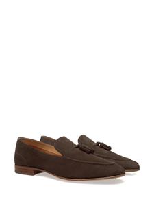 Bally Suisse tassel-detail suede loafers - Bruin