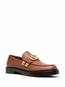 Valentino Garavani Leren loafers - Bruin