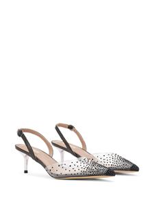 NICOLI Amedea 50mm crystal-embellished pumps - Beige