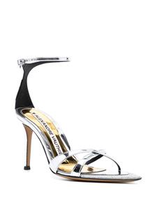 Alexandre Vauthier metallic-effect 85mm leather sandals