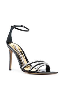 Alexandre Vauthier crystal-embellished 85mm leather sandals - Zwart