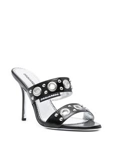 Dsquared2 Gothic leren sandalen - Zwart