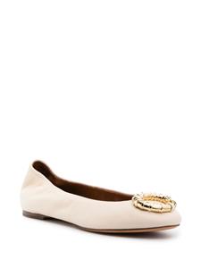 Lanvin Melodie leren ballerina's - Beige