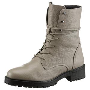 Geox Veterlaarsjes D HOARA blokhak, veterschoenen met binnenrits