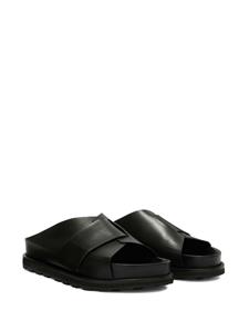 Jil Sander Slippers met logo - Zwart