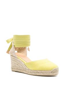 Castañer Carina espadrilles met sleehak - Groen