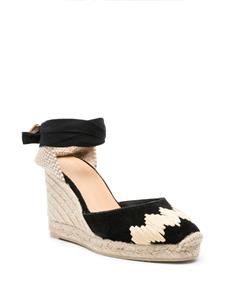 Castañer Cande espadrilles met sleehak - Zwart