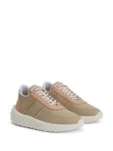 Giuseppe Zanotti Urchin sneakers met slangenleer-effect - Beige