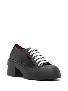 Marni 70mm leather platform sneakers - Zwart