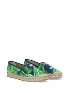 Dolce & Gabbana Canvas espadrilles met logoprint - Blauw