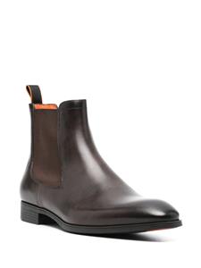 Santoni Leren Chelsea laarzen - Bruin