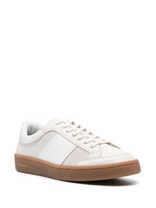 SANDRO mesh-detailed leather sneakers - Wit