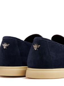 Bougeotte bee-appliqué suede loafers - Blauw