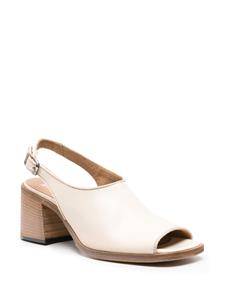 Moma Slingback sandalen met vierkante neus - Beige