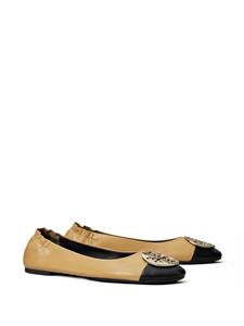 Tory Burch Claire leren ballerina's - Zwart