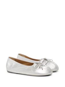 Marsèll metallic leather ballerina shoes - Zilver