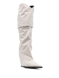 Alexandre Vauthier 105mm knee boots - Beige
