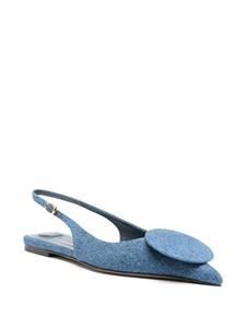 Jacquemus Les Slingbacks Duelo Plates leren ballerina's - Blauw