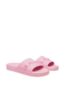 Bally logo-embossed slides - Roze
